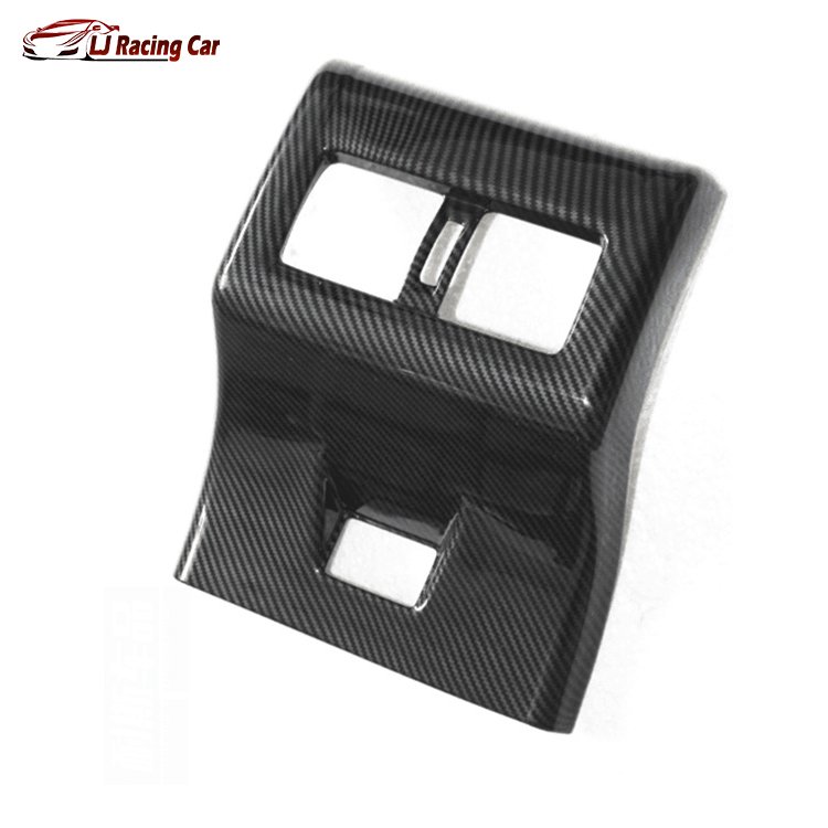 Carbon Fiber Car Accessories ABS Armrest Box Rear Air Conditioning Ac Vent Outlet Molding Cover Trim for Dodge Challenger 2015+