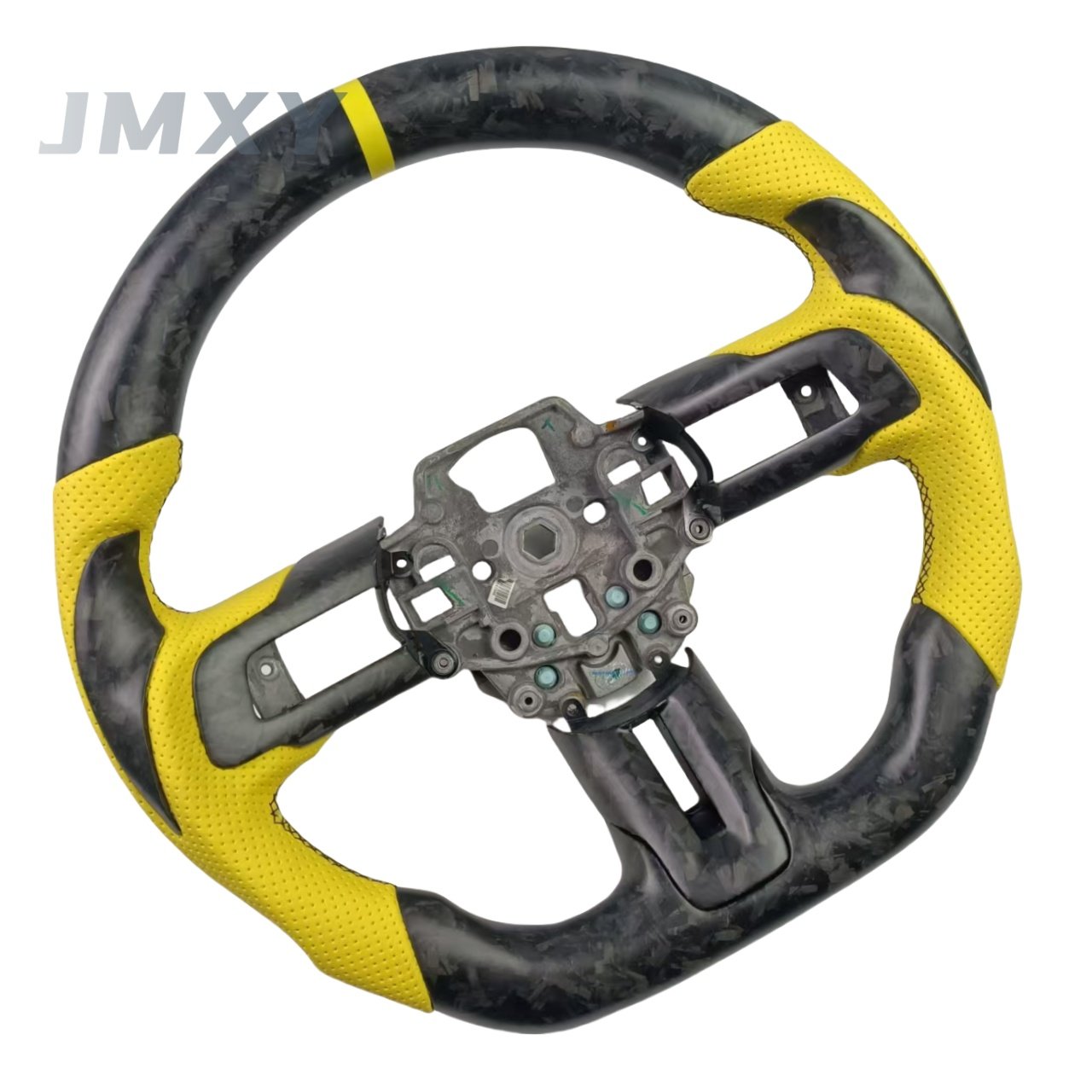 For the 2015-2017, 2018-2022 Ford Mustang Sports car D leather carbon fiber steering wheel