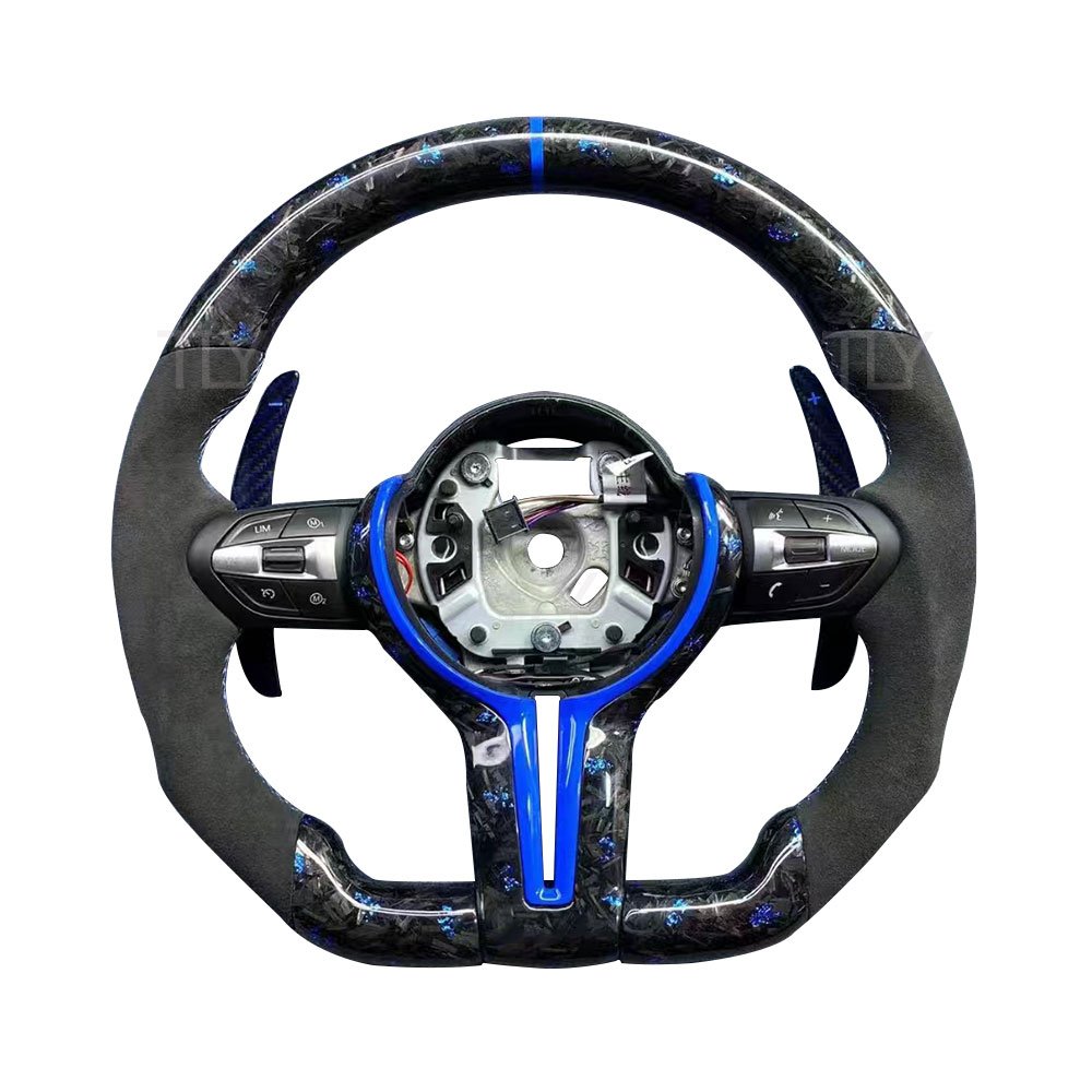 Custom Forge Carbon Fiber Car Steering Wheel for BMW F10 F30 F80 E46 E90 I8 M4 M5 M6 X3 X4 5 series M performance