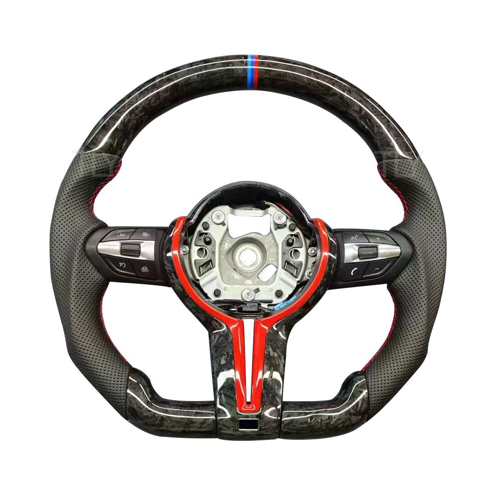 Custom Forge Carbon Fiber Car Steering Wheel for BMW F10 F30 F80 E46 E90 I8 M4 M5 M6 X3 X4 5 series M performance