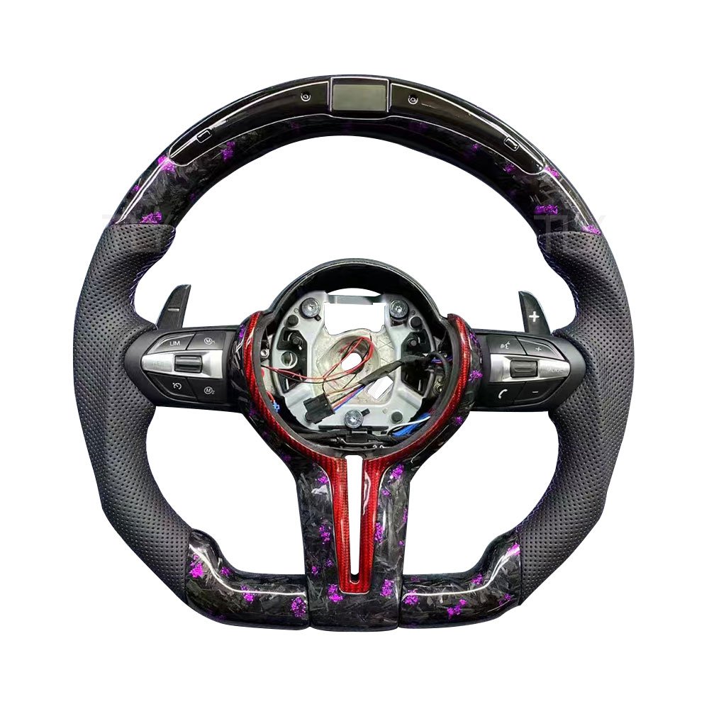 Custom Forge Carbon Fiber Car Steering Wheel for BMW F10 F30 F80 E46 E90 I8 M4 M5 M6 X3 X4 5 series M performance