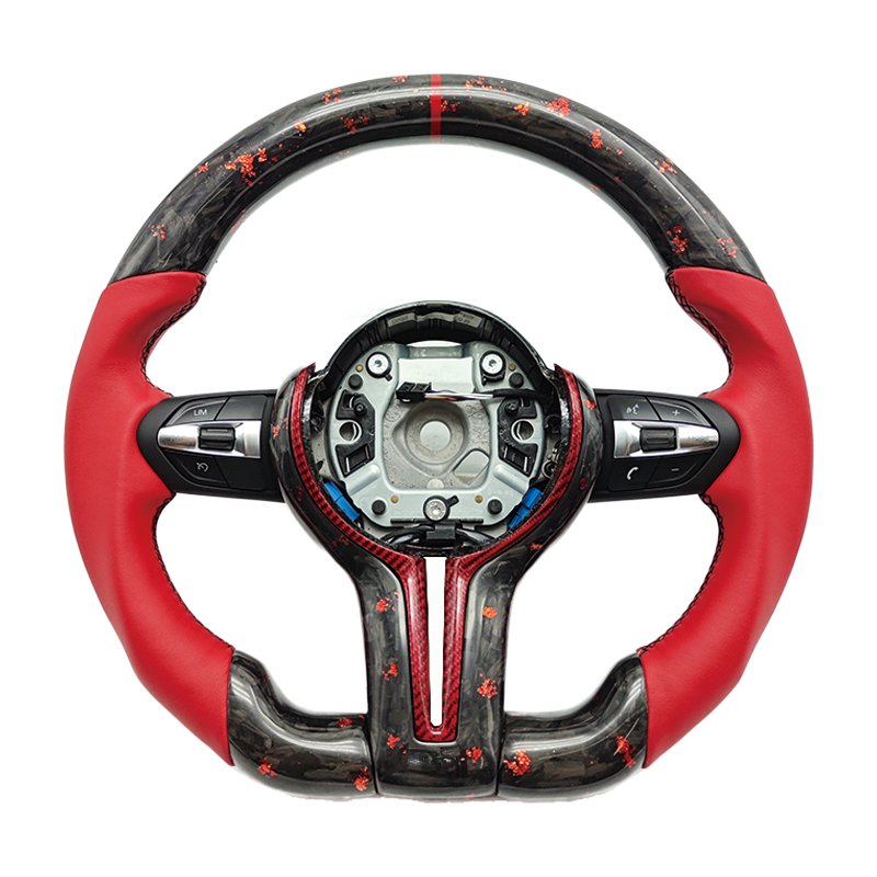 Custom Forge Carbon Fiber Car Steering Wheel for BMW F10 F30 F80 E46 E90 I8 M4 M5 M6 X3 X4 5 series M performance