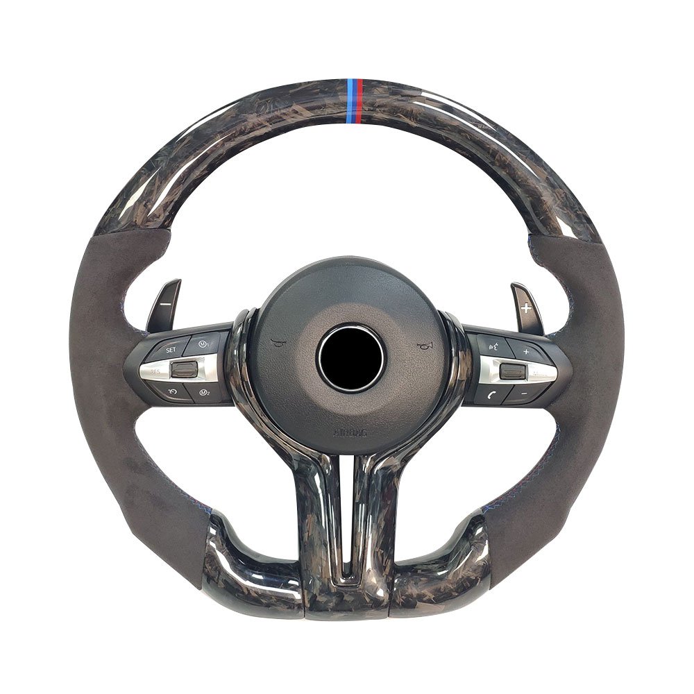 Custom Forge Carbon Fiber Car Steering Wheel for BMW F10 F30 F80 E46 E90 I8 M4 M5 M6 X3 X4 5 series M performance