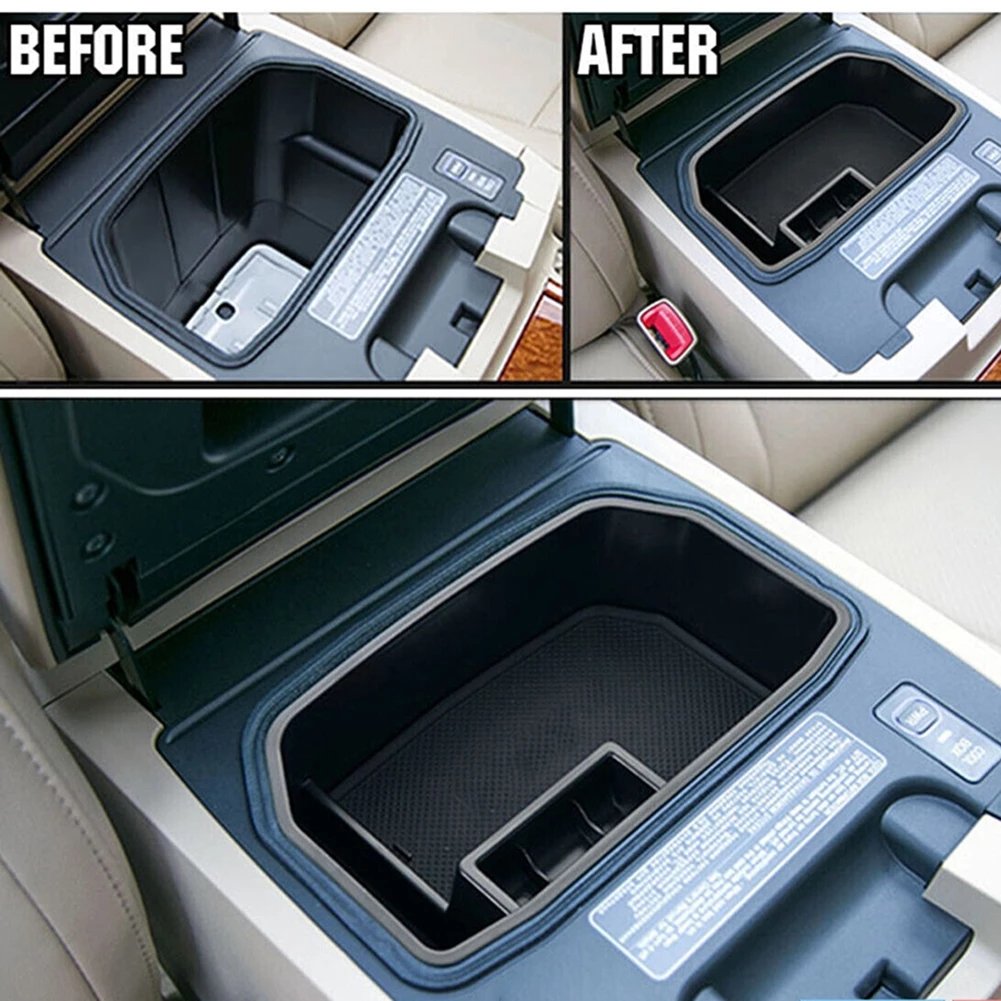 Car Center Console Organizer Tray Armest Storage Box Console Armrest Storage Box Organiser for Toyota Landcruiser LC200
