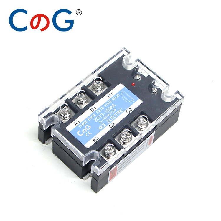 CG 120A 150A 200A Three Phase SSR AC Control AC Heat Sink Solid State Relay 70-280VAC to 24-480VAC 3 Phase Solid State Relay
