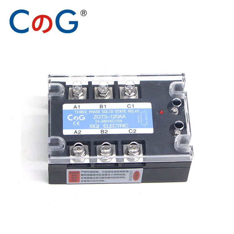 CG 120A 150A 200A Three Phase SSR AC Control AC Heat Sink Solid State Relay 70-280VAC to 24-480VAC 3 Phase Solid State Relay