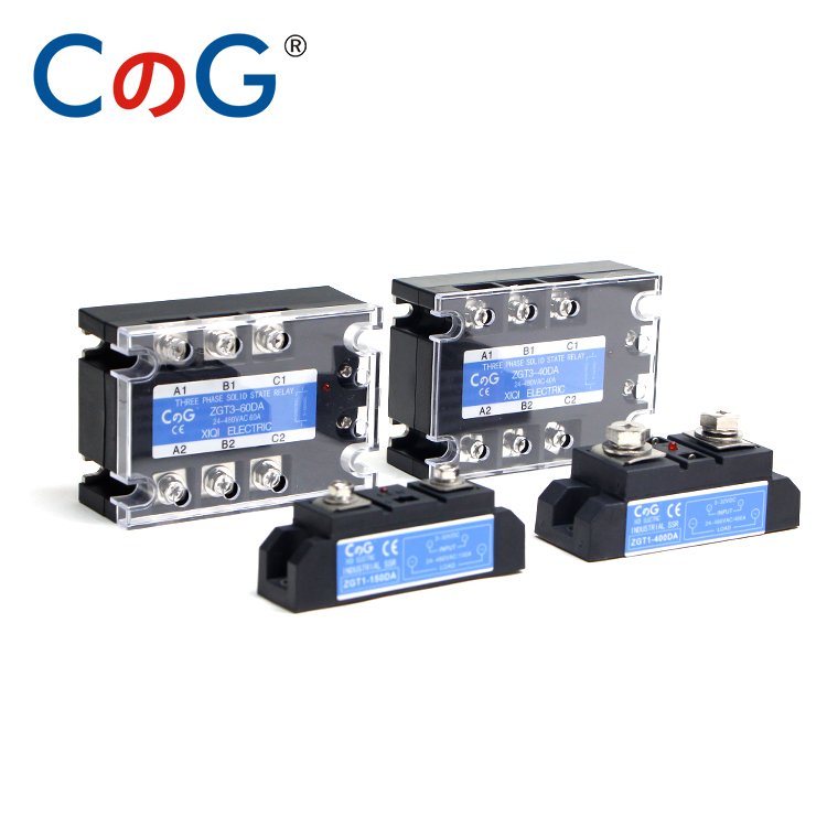 CG 120A 150A 200A Three Phase SSR AC Control AC Heat Sink Solid State Relay 70-280VAC to 24-480VAC 3 Phase Solid State Relay