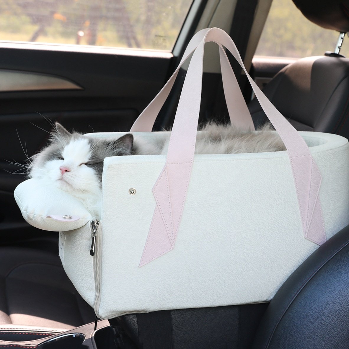 Customized Portable Dog Carrier Bags Pet Car Booster Seat Detachable Washable Dog Car Seat for Dog Seat in Car