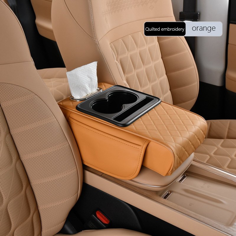 Car Arm Rest Extension Cushion Multifunctional 7.5cm Thicken Center Console Box Cushion Elbow Support Pad Car Organize