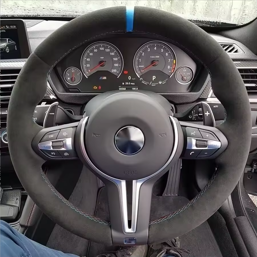 Alcantara M Sport Lenkrad Direksiyon Steering Wheel for BMW F10 F30 X5 E70 F15 F20 F32 F15 X1 E84 X6 E71 E60 F02 F25 E90 M3 M4