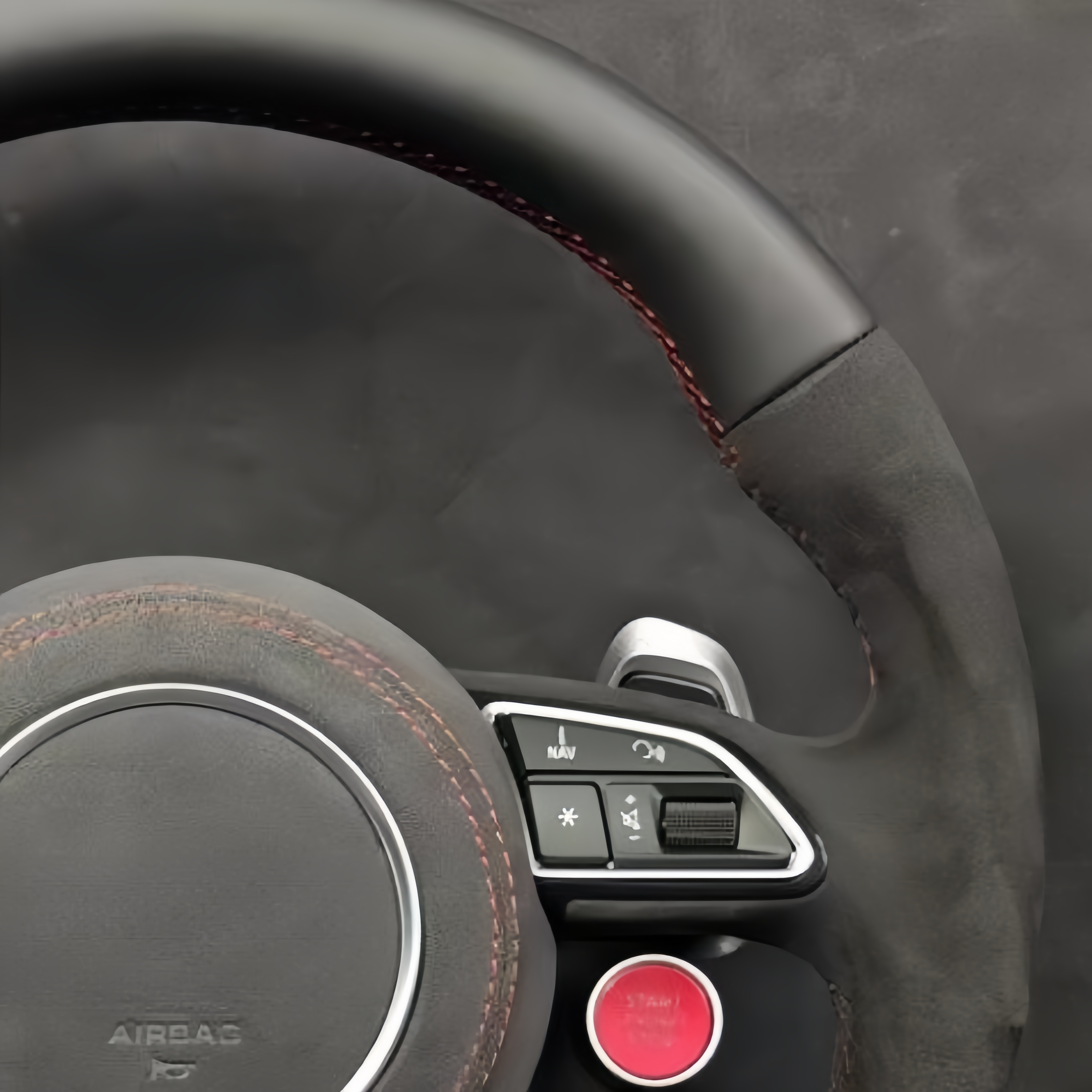 Customize S-Line with start button Alcantara leather Steering Wheel For Audi R8 TTRS C6 C7 S7 S4 A4 B8 RS3 S5 B9 A6 C8 A3 2018