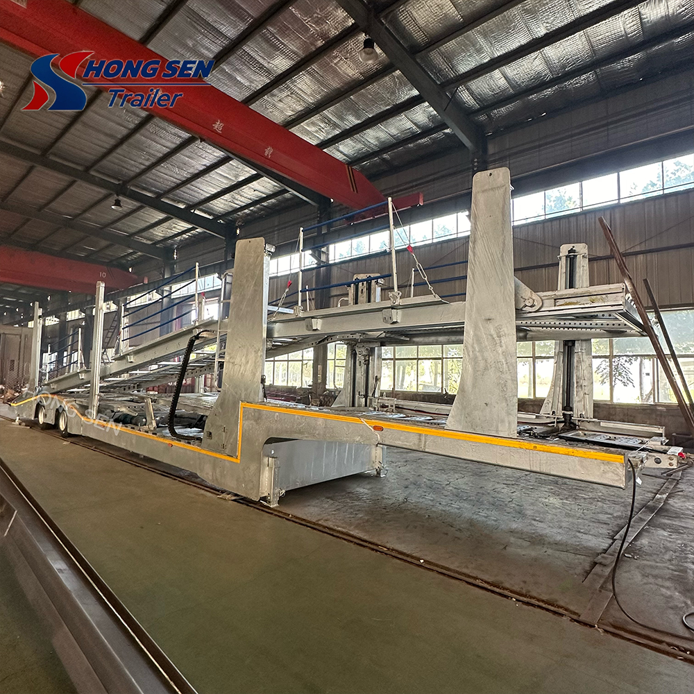 High Quality 17 M Galvanized Whole-Vehicle Transporter Meets Russian Standard Truck Trailers/CARRIER Trailer