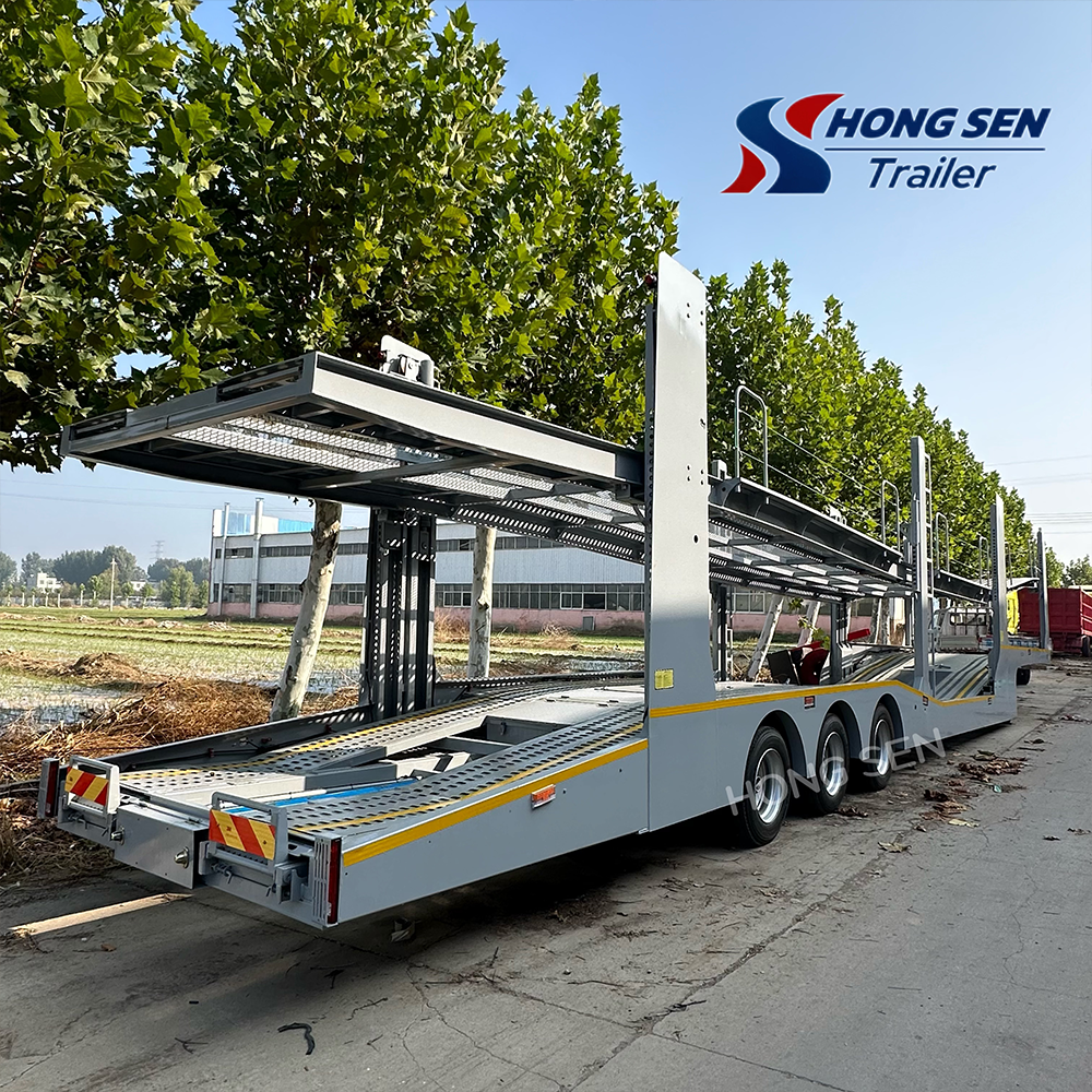 High Quality 17 M Galvanized Whole-Vehicle Transporter Meets Russian Standard Truck Trailers/CARRIER Trailer