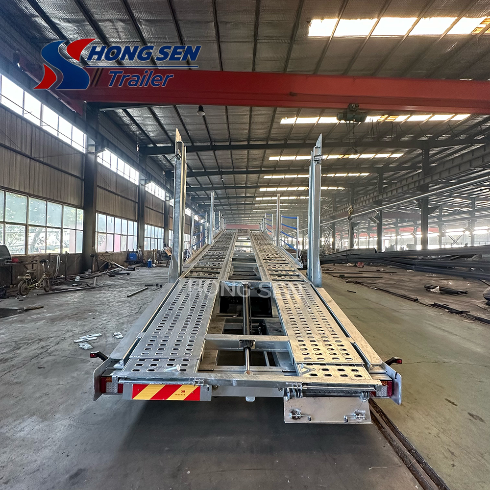 High Quality 17 M Galvanized Whole-Vehicle Transporter Meets Russian Standard Truck Trailers/CARRIER Trailer