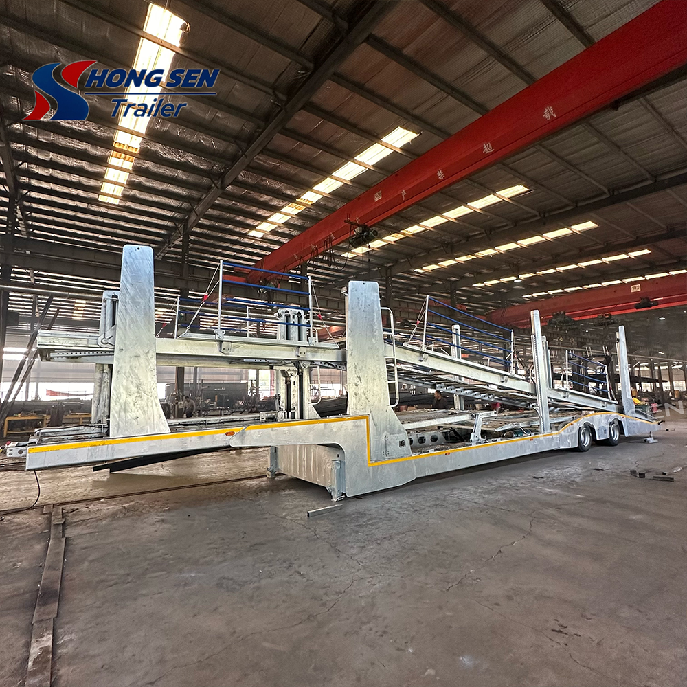 High Quality 17 M Galvanized Whole-Vehicle Transporter Meets Russian Standard Truck Trailers/CARRIER Trailer