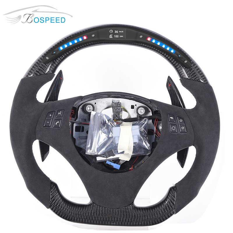 New Design Fiber Leather Carbon Car Steering Wheel for BMW e92