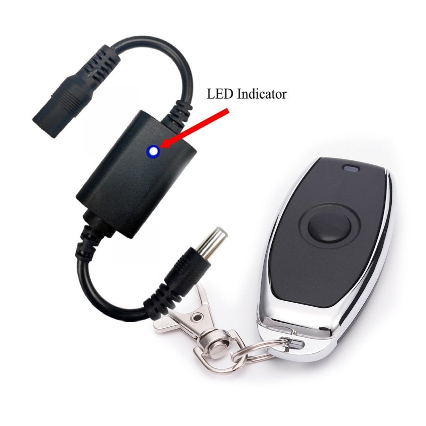 Wireless Remote Control Switch 433mhz Relay RF 3.7 to 15V DC Power Adapter Connector Plug Wireless Controller for LED Light