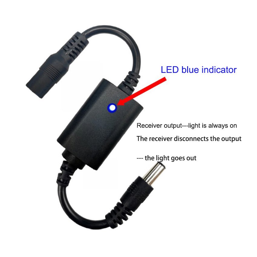 Wireless Remote Control Switch 433mhz Relay RF 3.7 to 15V DC Power Adapter Connector Plug Wireless Controller for LED Light