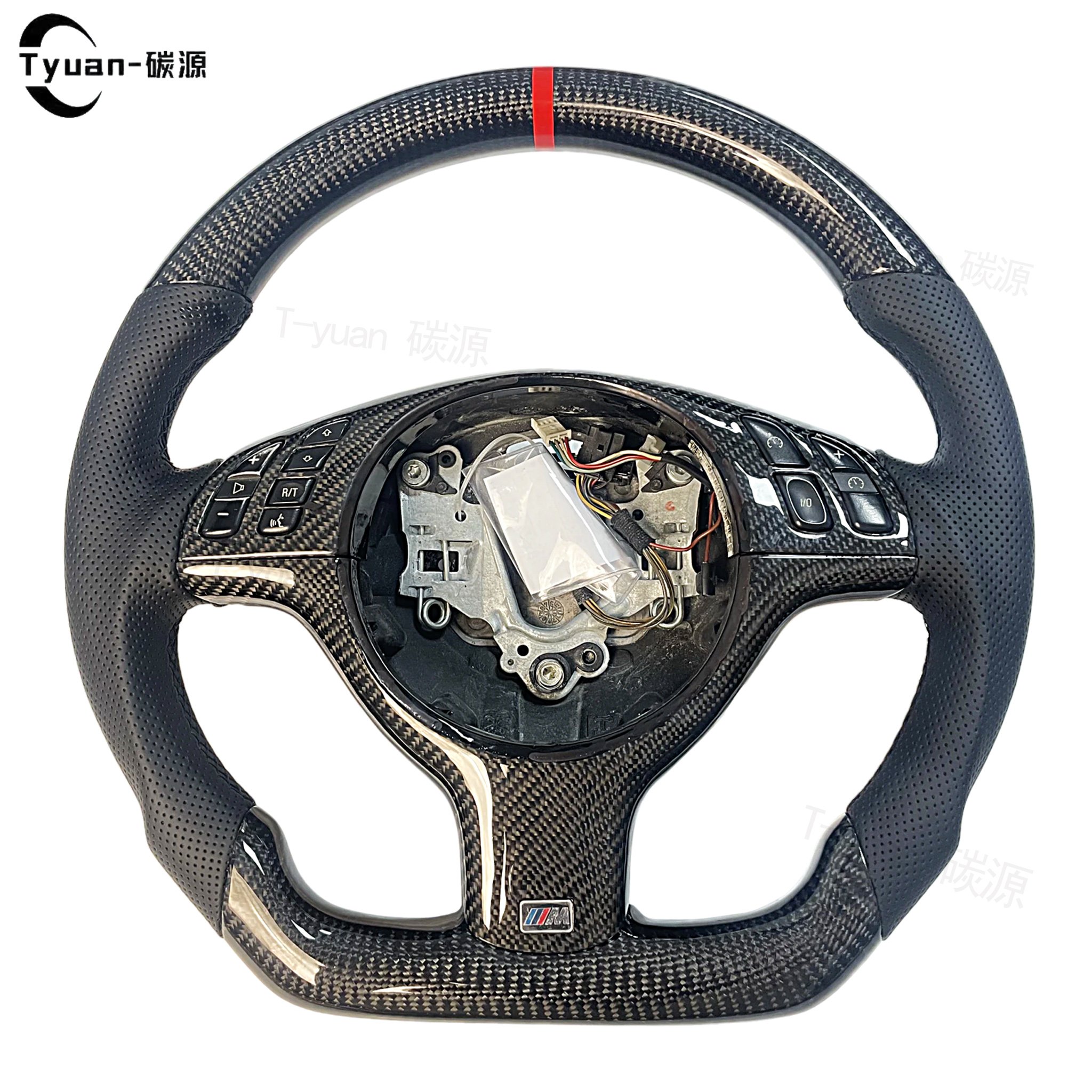 For BMW M3 E46 E39 E53 330ci 325i Steering Wheel Carbon Fiber Handmade Leather Customized Car Steering Wheel