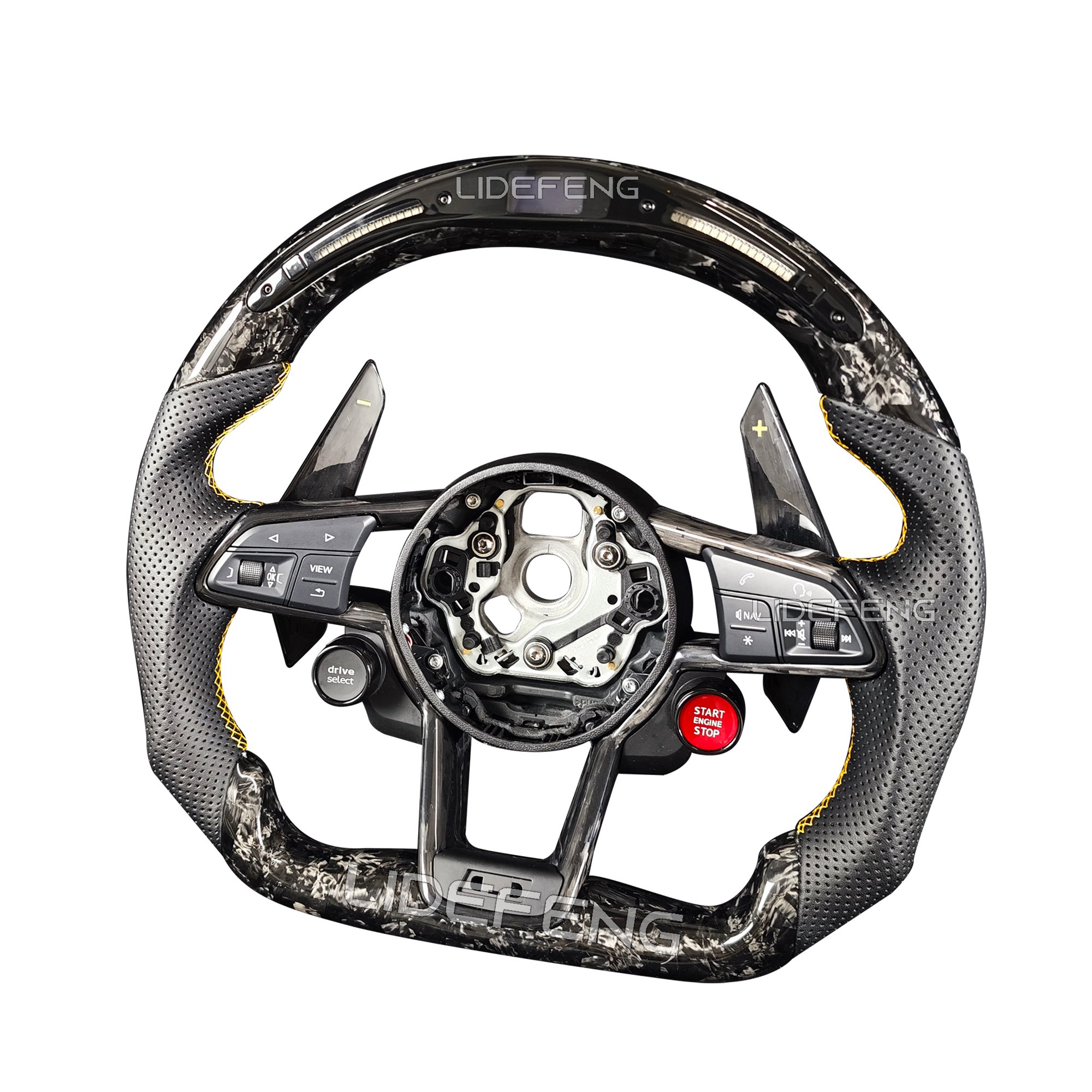 Customized LED Racing Sports Steering Wheel for Audi R8 2016-2023 Models Car Accessory