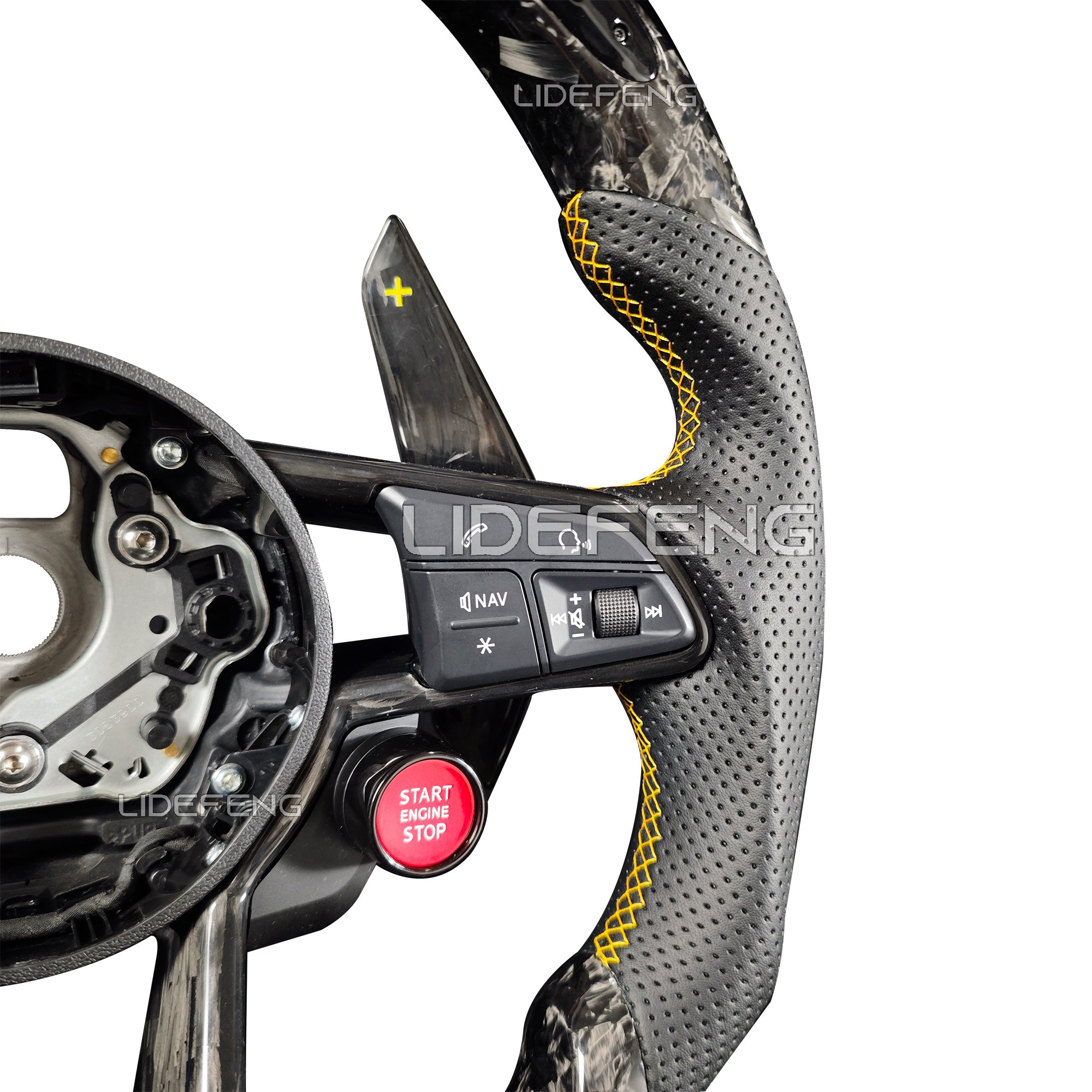 Customized LED Racing Sports Steering Wheel for Audi R8 2016-2023 Models Car Accessory