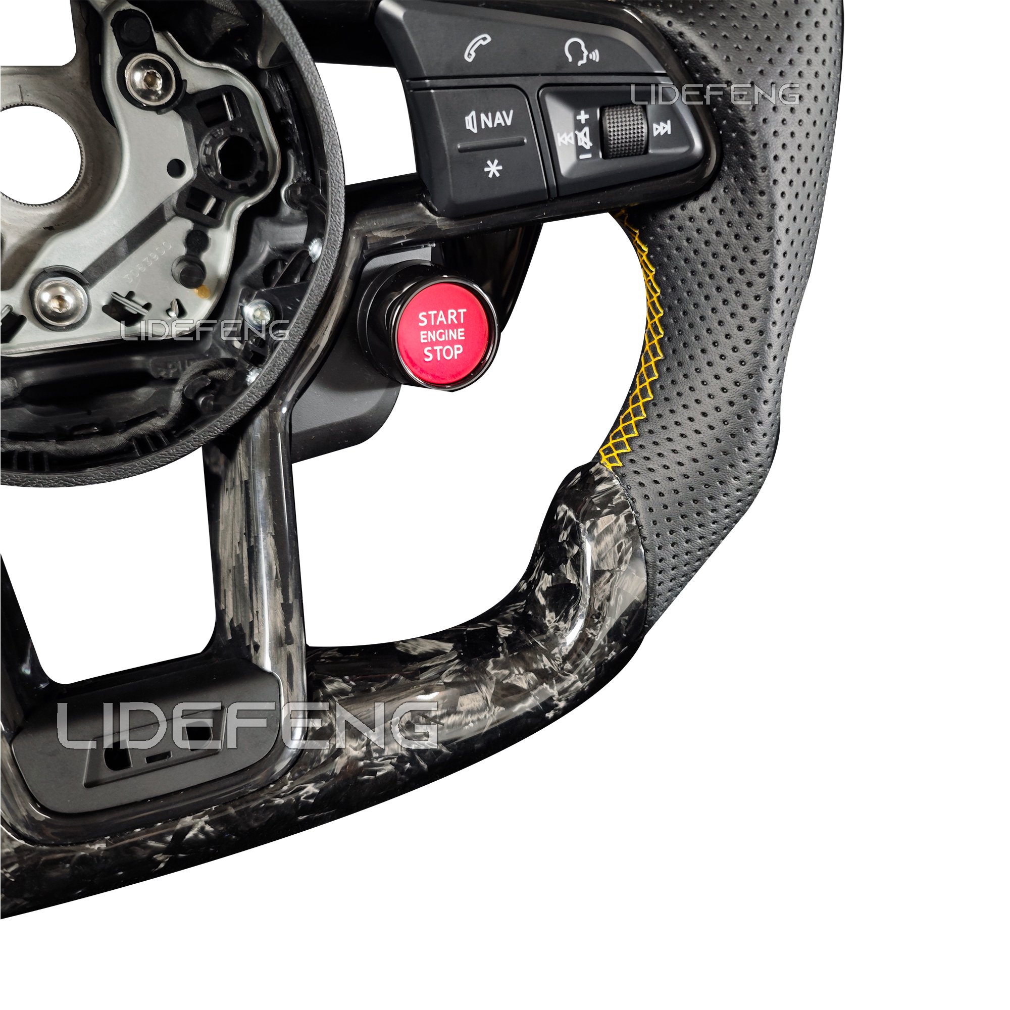 Customized LED Racing Sports Steering Wheel for Audi R8 2016-2023 Models Car Accessory