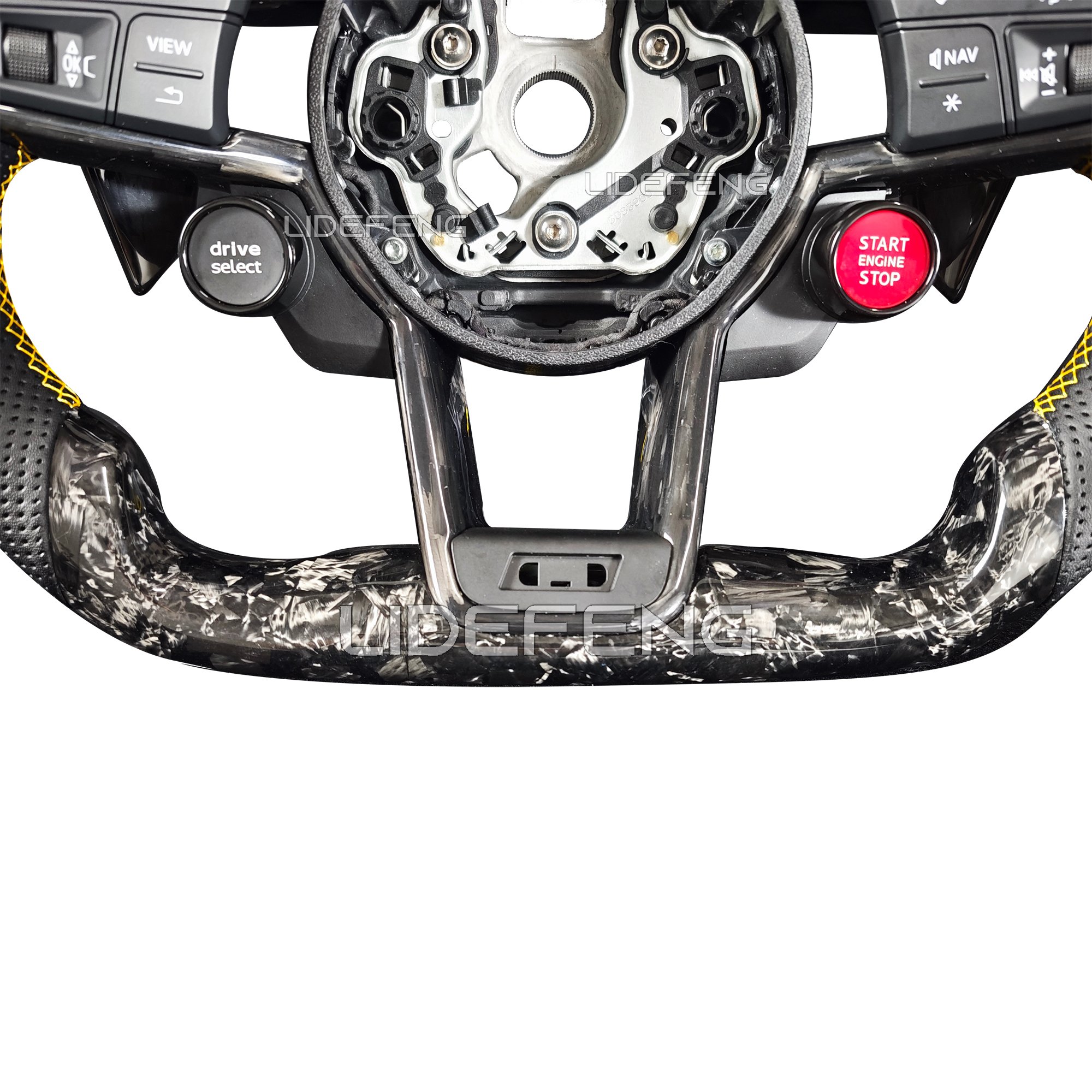 Customized LED Racing Sports Steering Wheel for Audi R8 2016-2023 Models Car Accessory