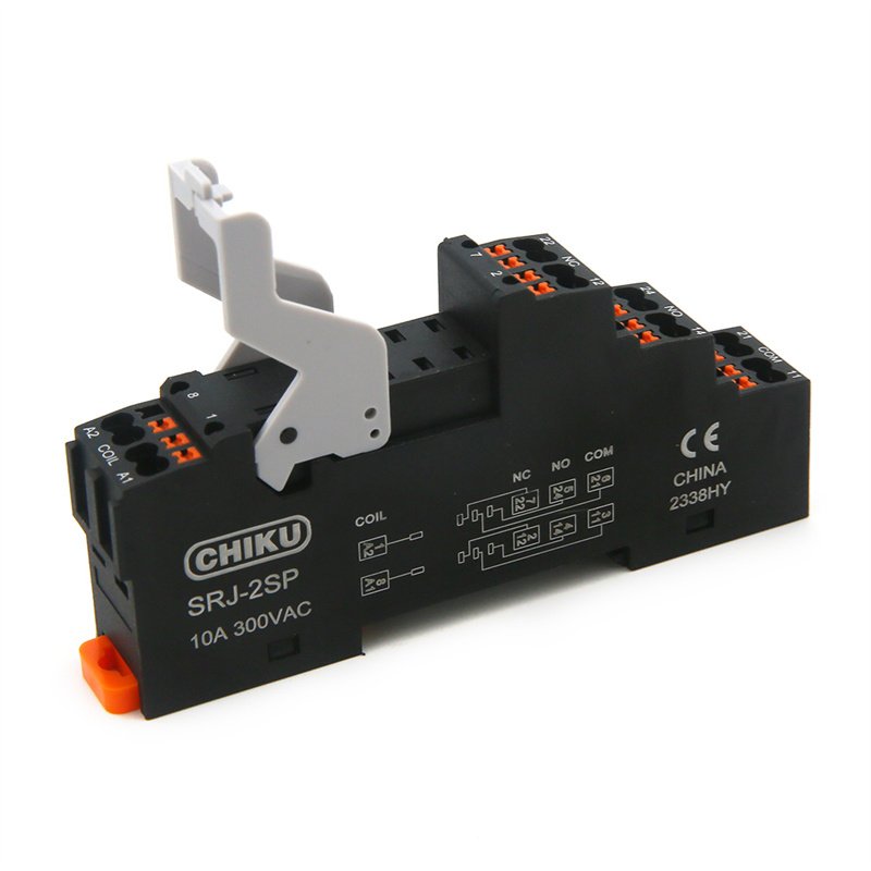 Customized Relay Miniature 24V PLC Industrial Control Relay Socket 6.22mm Thickness Screw Type Low Power Din Rail