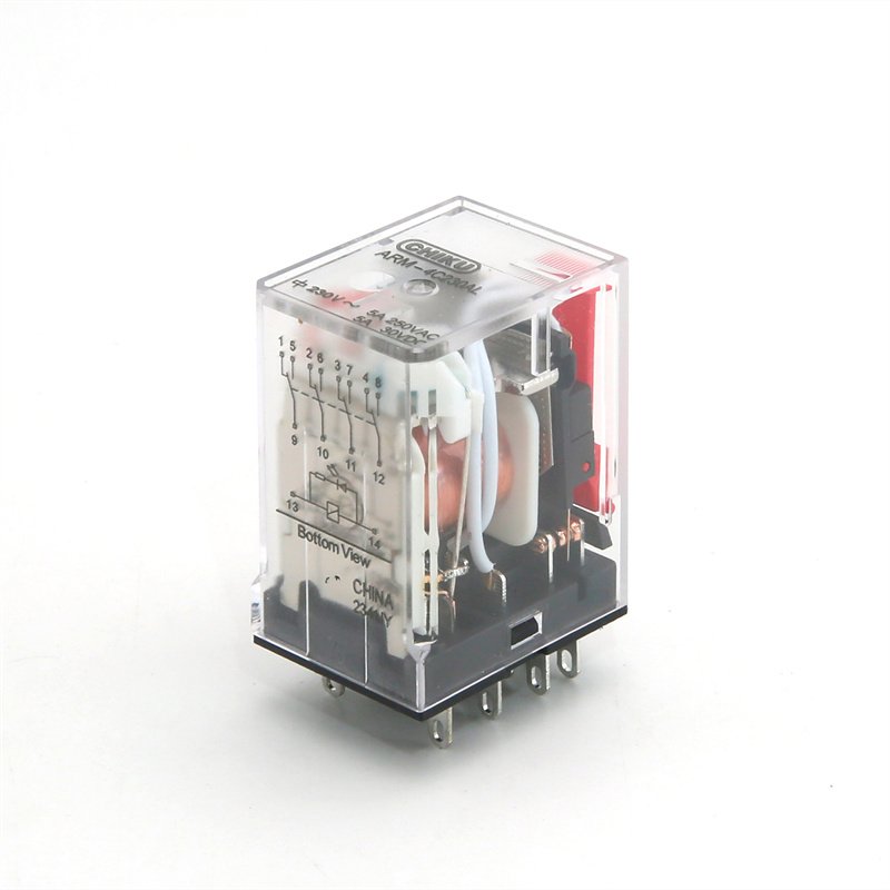 Customized Relay Miniature 24V PLC Industrial Control Relay Socket 6.22mm Thickness Screw Type Low Power Din Rail