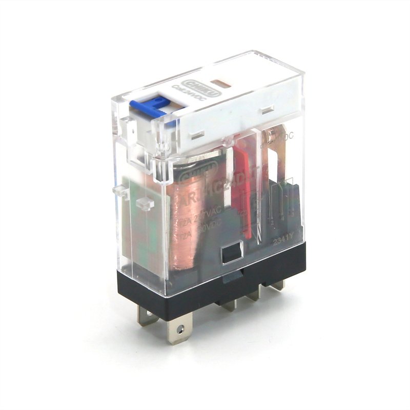Customized Relay Miniature 24V PLC Industrial Control Relay Socket 6.22mm Thickness Screw Type Low Power Din Rail