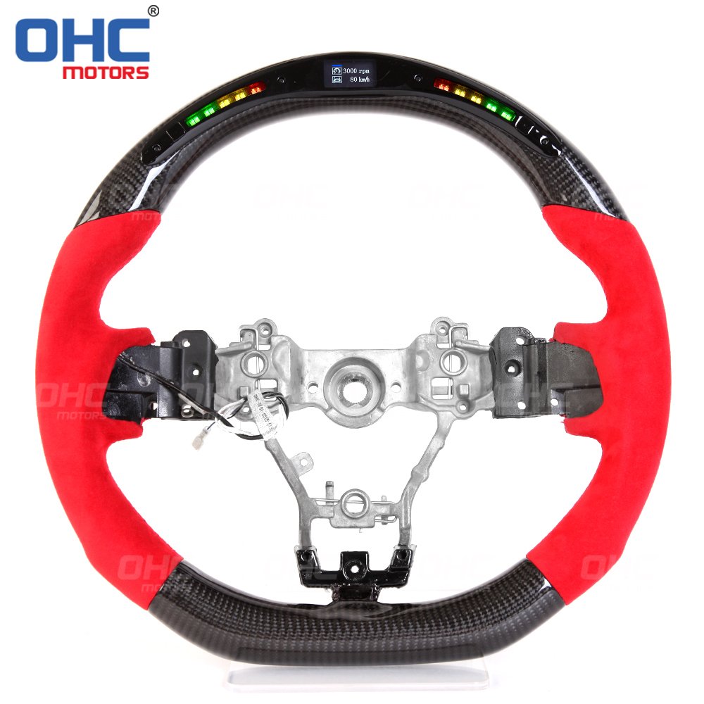 Wrx Led Racing Car Carbon Fiber Steering Wheel For Subaru Wrx Sti Steering Wheel 2015 2016 2017 2018 2019 2020 Ohc Motors