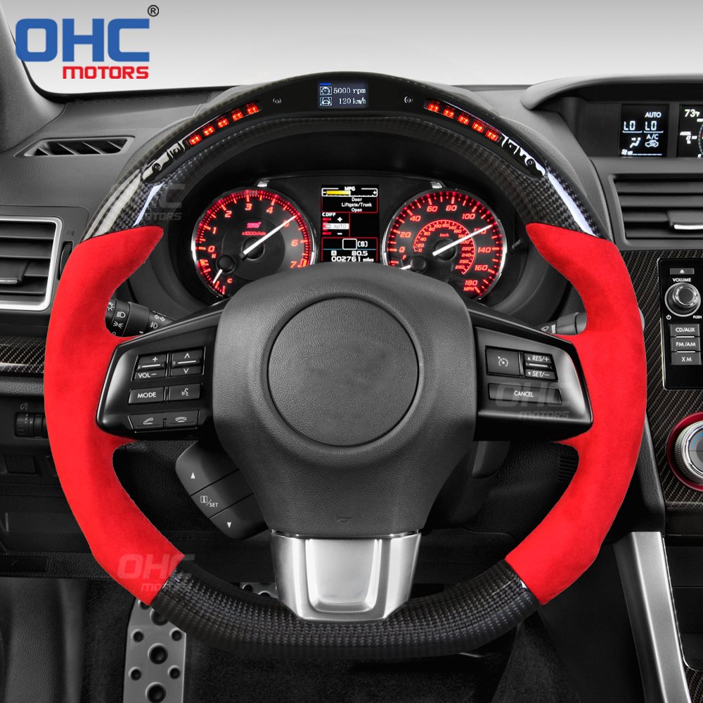Wrx Led Racing Car Carbon Fiber Steering Wheel For Subaru Wrx Sti Steering Wheel 2015 2016 2017 2018 2019 2020 Ohc Motors