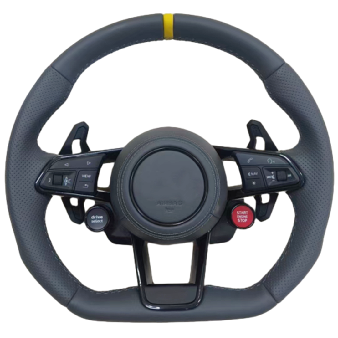 Start Button car retrofit Leather Steering Wheel for Audi RS R8 C6 C7 S7 S4 A4 r8 RS3 SQ5 S5 B9 A6 C8 A3