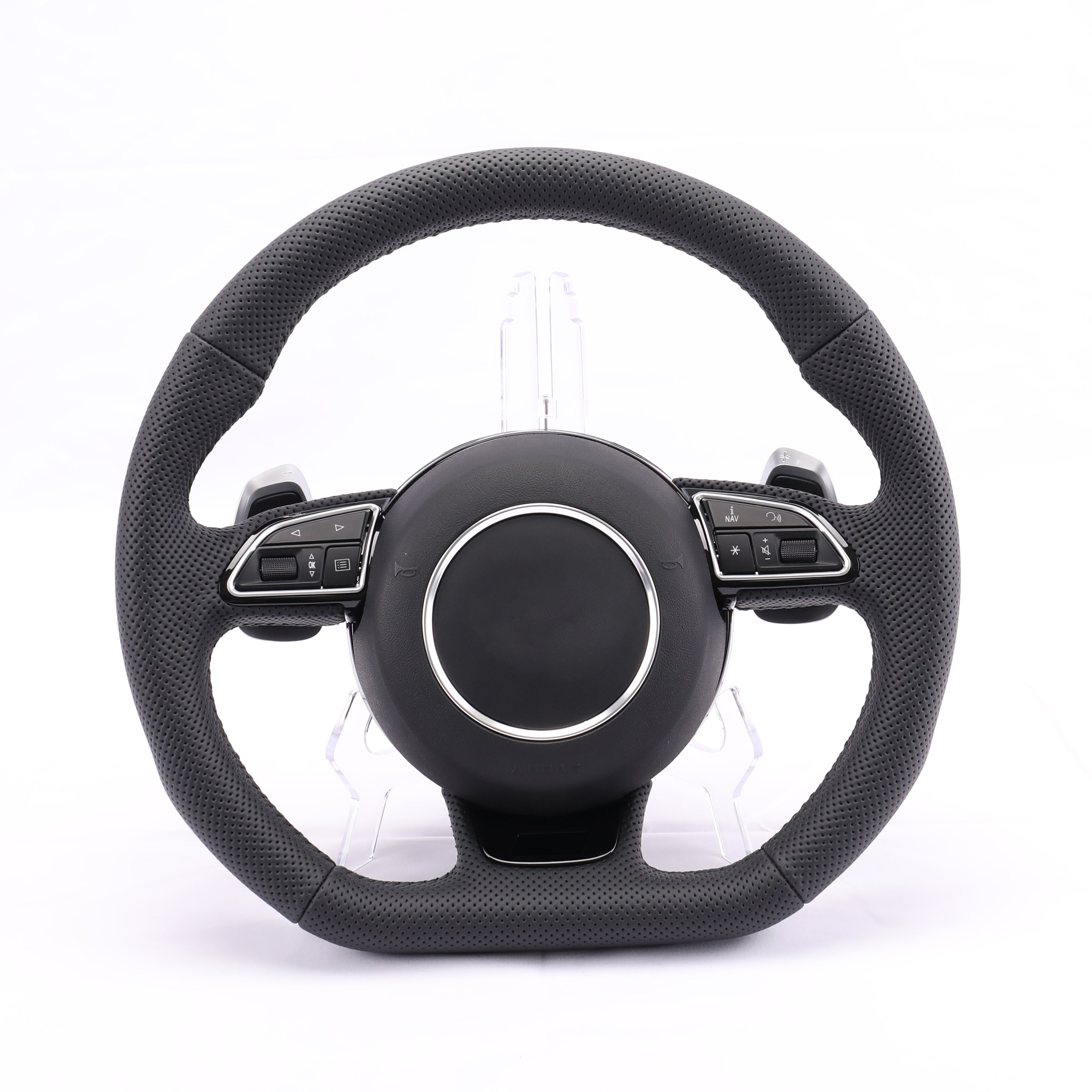Start Button car retrofit Leather Steering Wheel for Audi RS R8 C6 C7 S7 S4 A4 r8 RS3 SQ5 S5 B9 A6 C8 A3