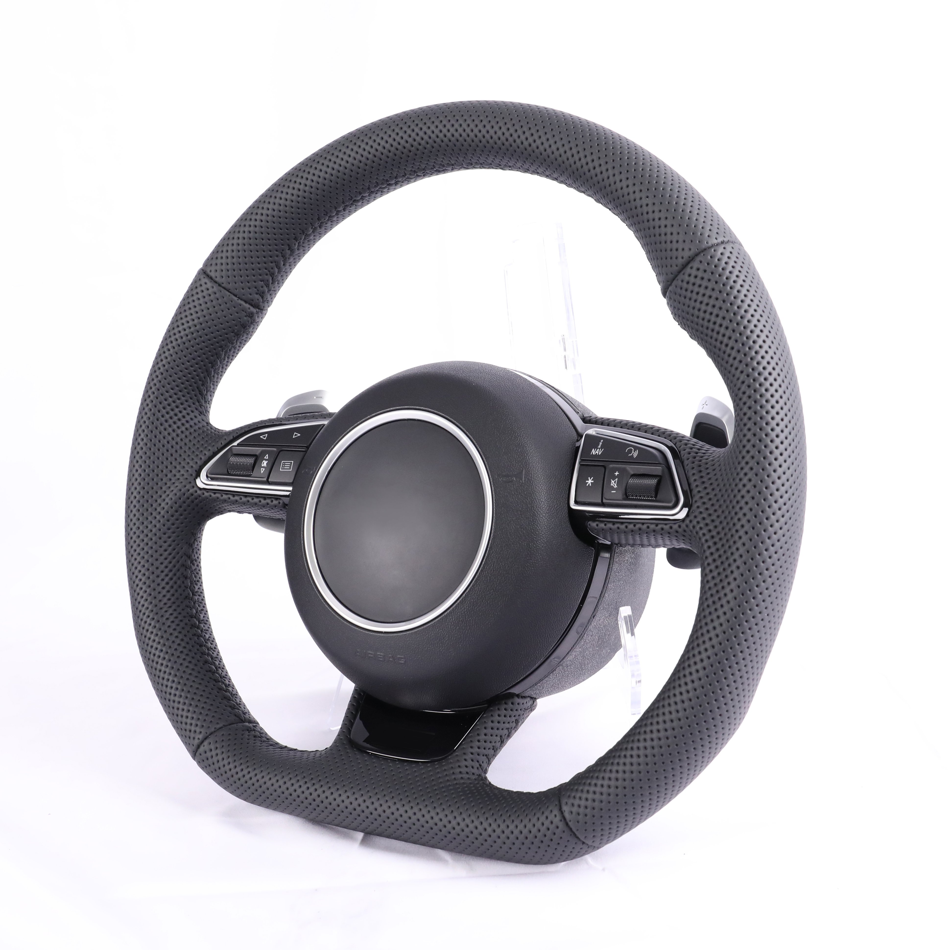 Start Button car retrofit Leather Steering Wheel for Audi RS R8 C6 C7 S7 S4 A4 r8 RS3 SQ5 S5 B9 A6 C8 A3