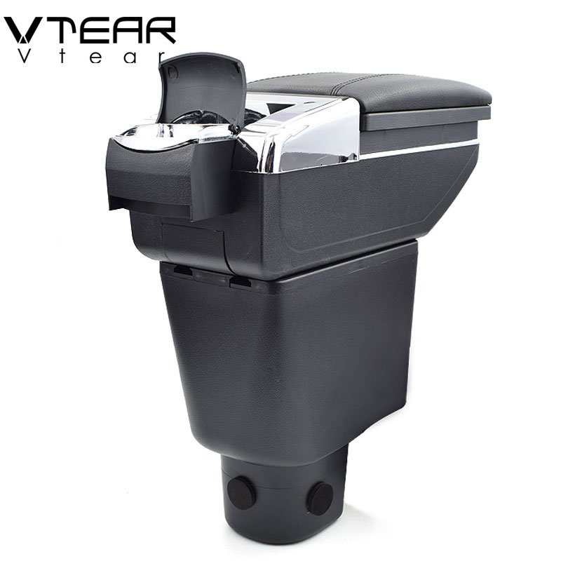 Vtear for Honda Mobilio Armrest PU Leather Central Store Content Storage Box Interior Arm Rest Car-styling Products Accessories