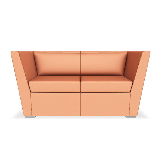 UPFurniture Outward Sloping Armrests Double Delight 2-Seater Commercial Sofa
