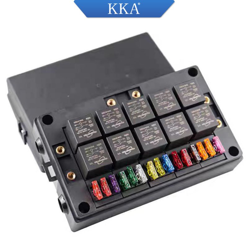 KKA-FB-10R15F Module Relay Fuse Box, Car Fuse Box, Auto Control Box Including 10 Relays and 15 Fuses