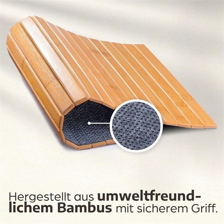 Flexible Bamboo Wooden Sofa Arm Tray for Each Armrest With Non slip Base