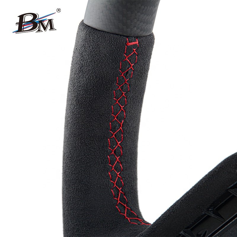 High Quality Matte Carbon Black Suede Steering Wheel For CHEVROLET Corvette C8 Interior Accessories By BM Wholesale