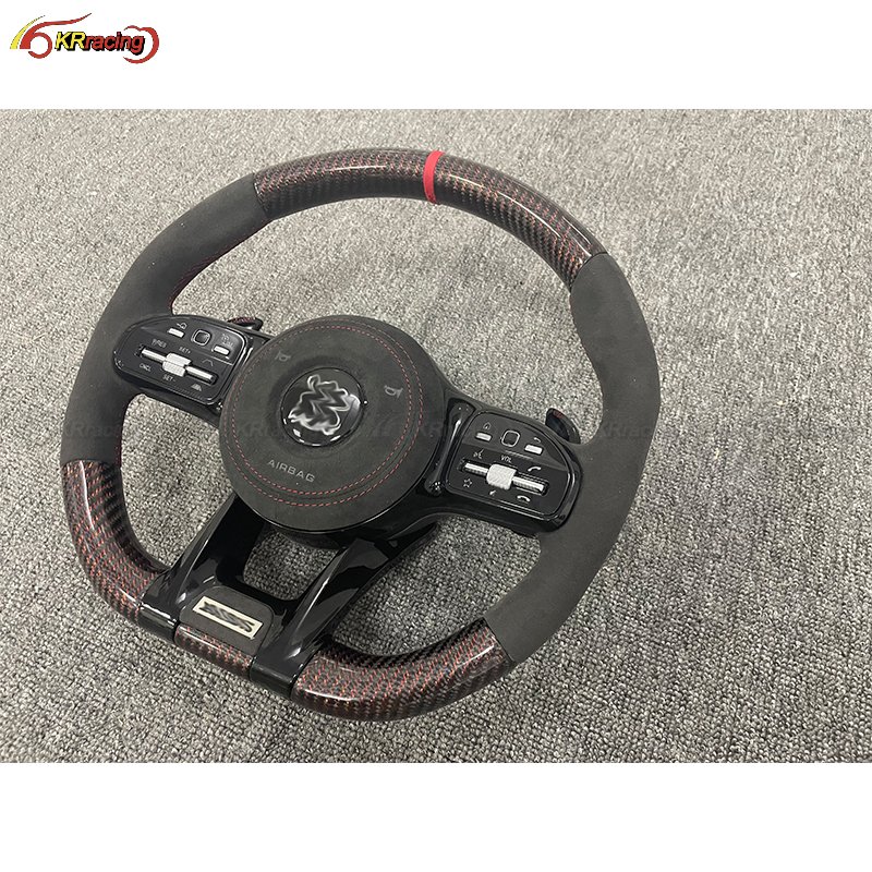 Upgrade Red Carbon Fiber Car Steering Wheel For Mercedes Benz G-Class G Wagon G63 Kit AMG G500 G550