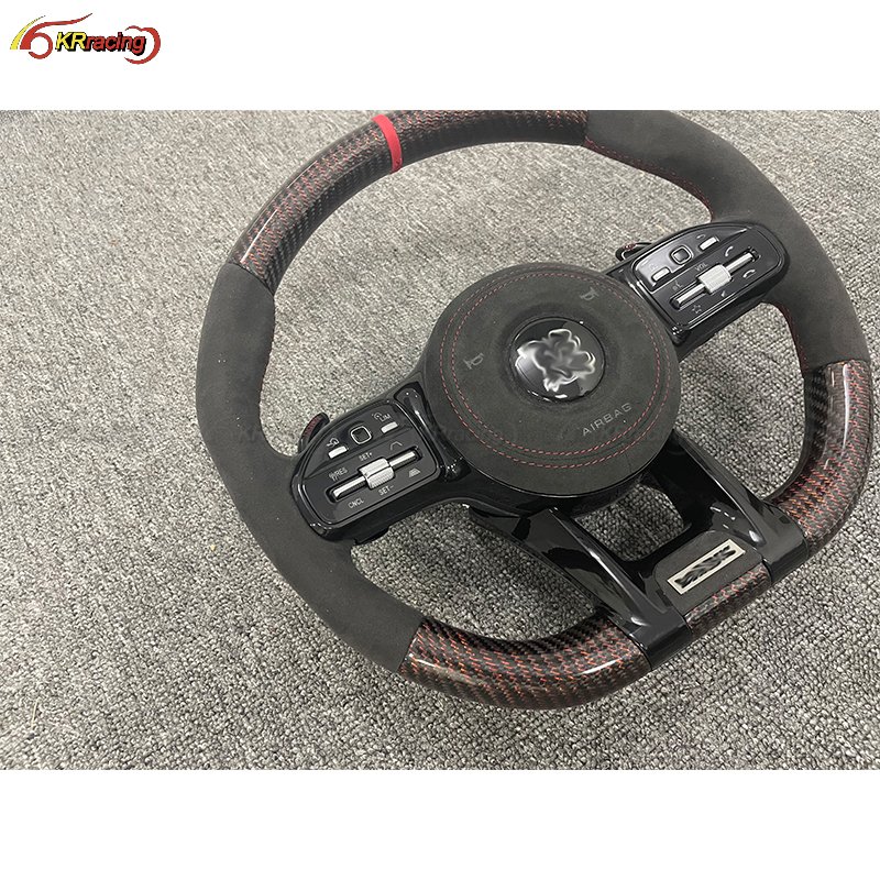 Upgrade Red Carbon Fiber Car Steering Wheel For Mercedes Benz G-Class G Wagon G63 Kit AMG G500 G550