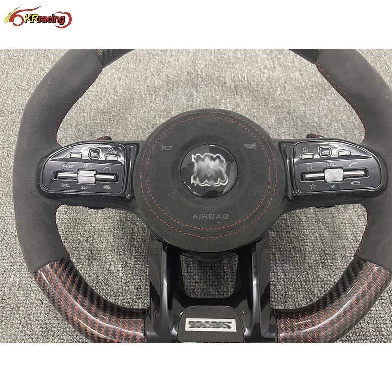 Upgrade Red Carbon Fiber Car Steering Wheel For Mercedes Benz G-Class G Wagon G63 Kit AMG G500 G550
