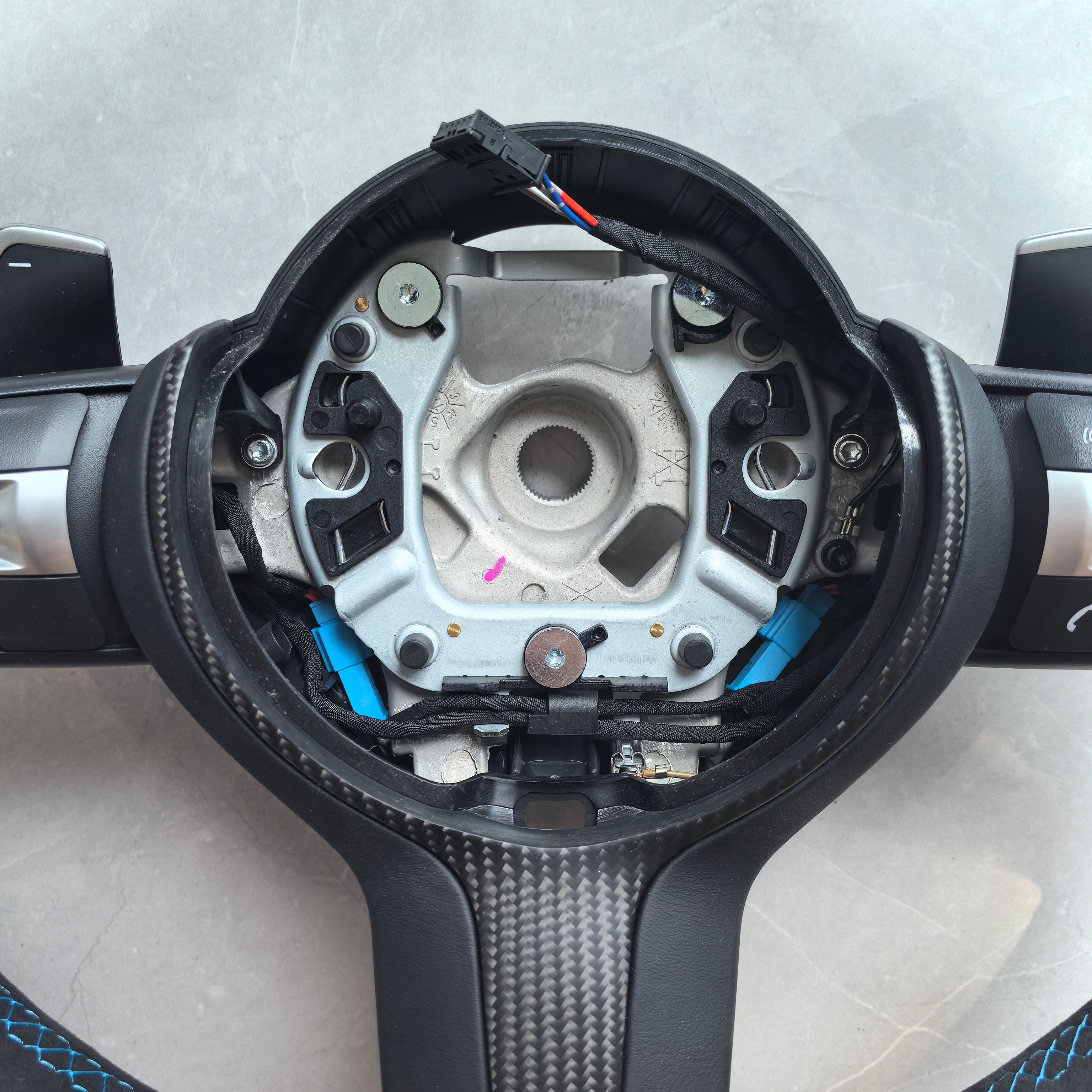 BMW 135i 2013 Modified Leather Alcantara Steering Wheel For BMW F10 F30 Car Steering Wheel