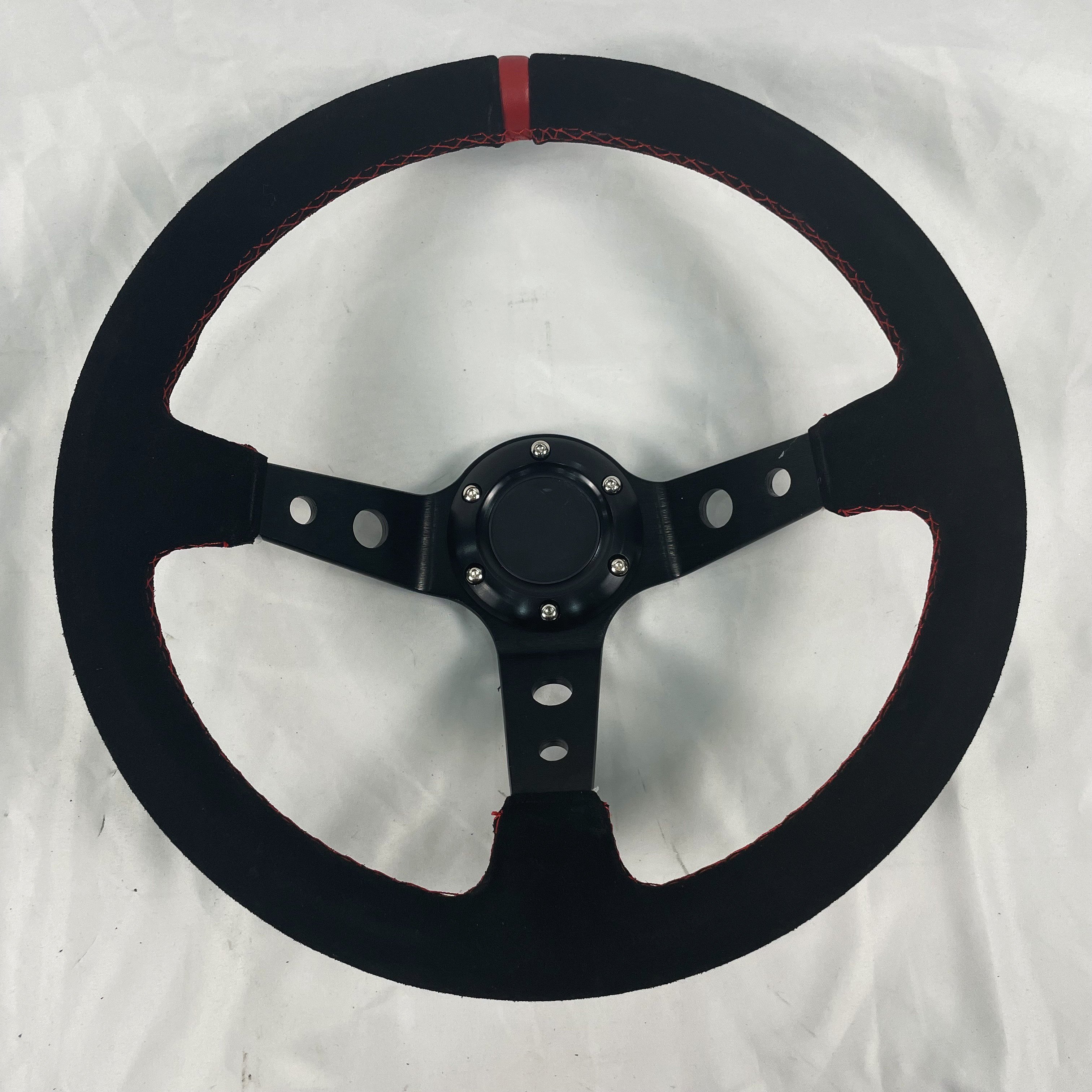 TRAPLY New Products Suede Racing Steering Wheel Universal Car Steering Wheel