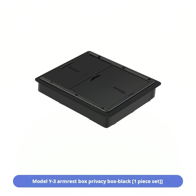 Flocked Console Storage Box for Tesla Model 3 Y 2021-2023 Central Armrest Organizer Hidden Interior Upgrades Accessories