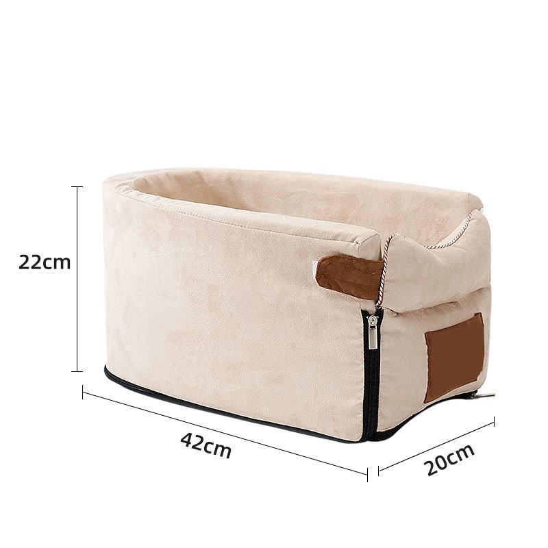 Portable Pet Travel Bag with Seat Belt Dog and Cat Car Travel Pet Dog Car Carrier for Auto Armrest Box
