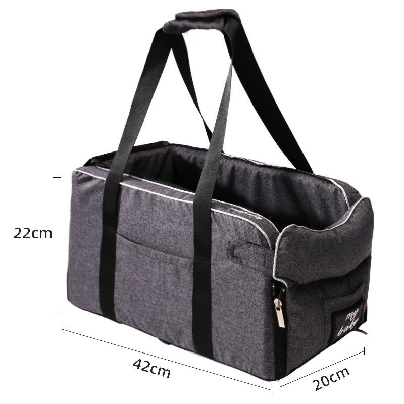 Portable Pet Travel Bag with Seat Belt Dog and Cat Car Travel Pet Dog Car Carrier for Auto Armrest Box
