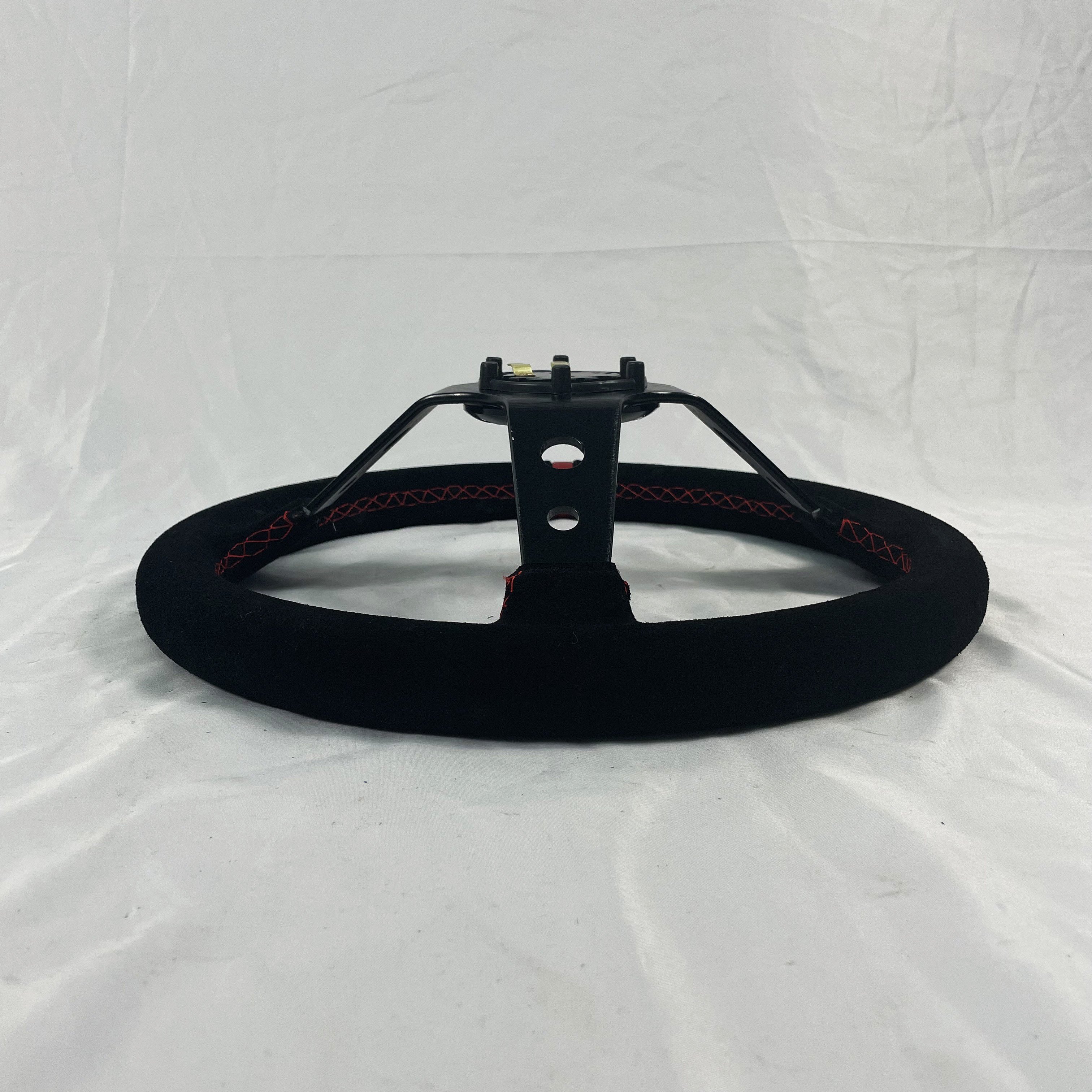 TRAPLY Suede Leather Racing Steering Wheel With Speaker Universal Car Steering Wheel