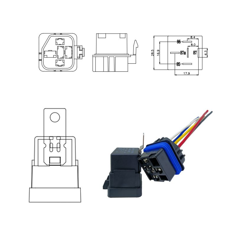 JD1914 Miniature 12V 40A 5Pin Automotive Electromagnetic Relay Sealed Protection